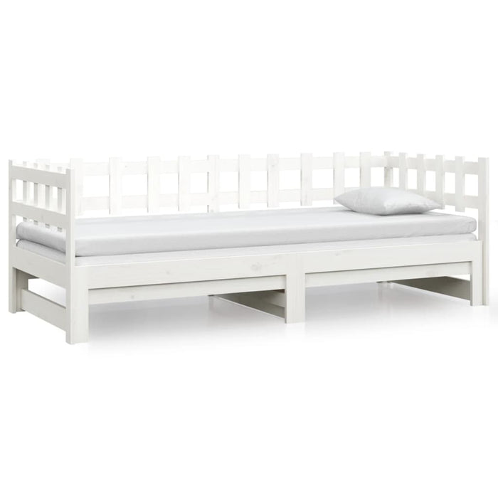 Pull-out Day Bed without Mattress White 2x(80x200) cm