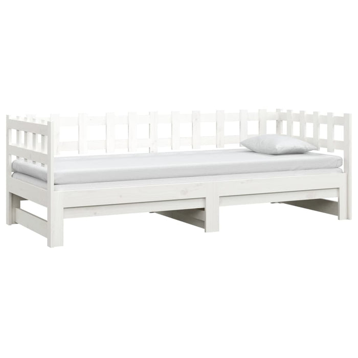 Pull-out Day Bed without Mattress White 2x(80x200) cm