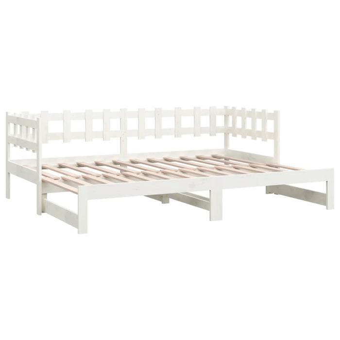 Pull-out Day Bed without Mattress White 2x(80x200) cm