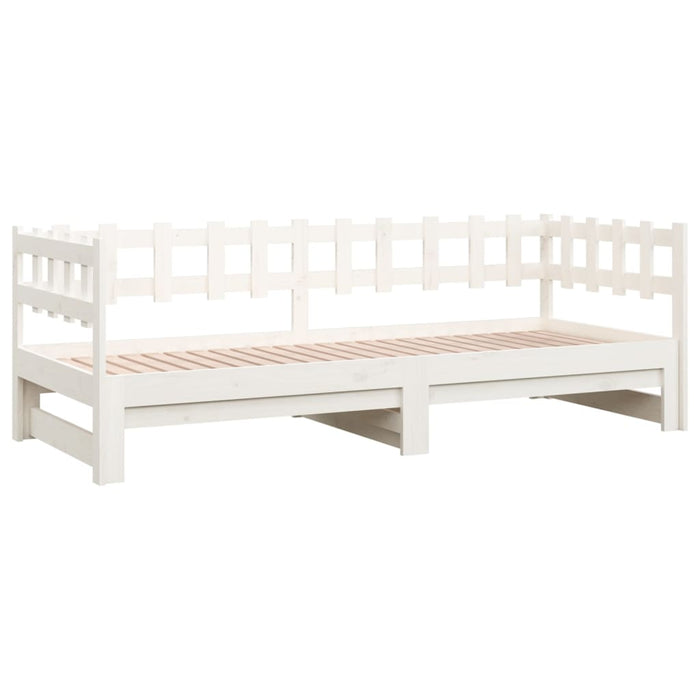 Pull-out Day Bed without Mattress White 2x(80x200) cm