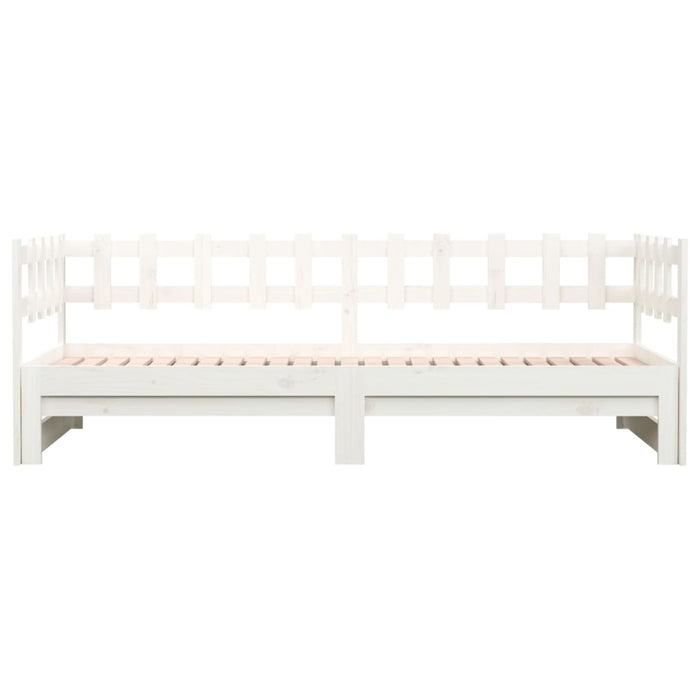 Pull-out Day Bed without Mattress White 2x(80x200) cm