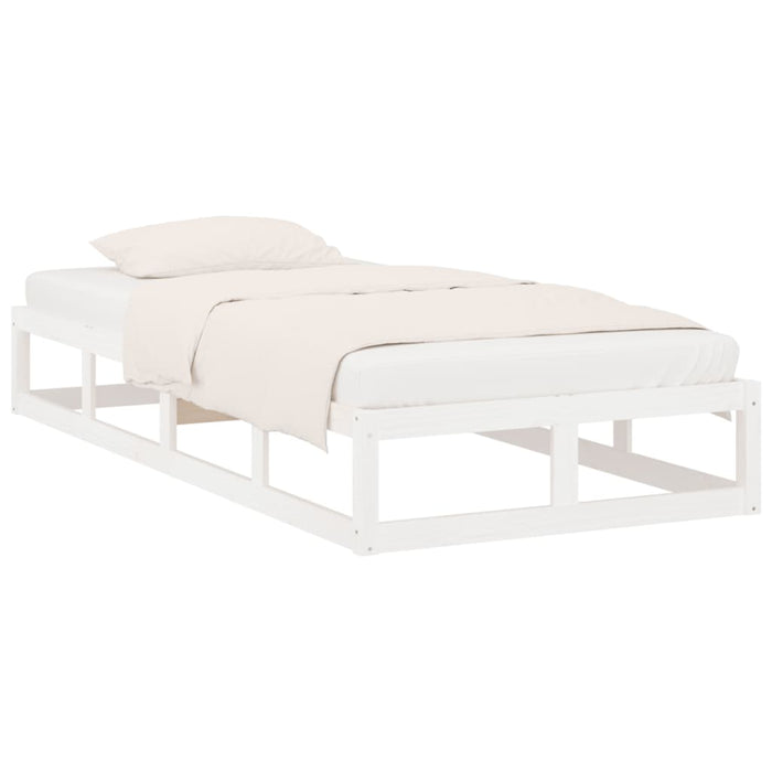 Bed Frame without Mattress White 90x200 cm Solid Wood