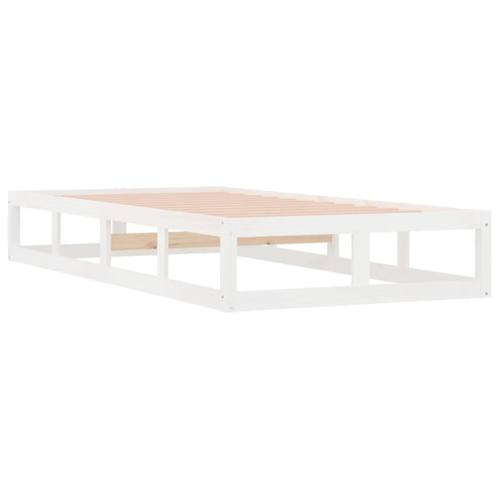 Bed Frame without Mattress White 90x200 cm Solid Wood