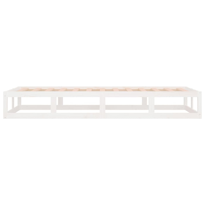 Bed Frame without Mattress White 90x200 cm Solid Wood