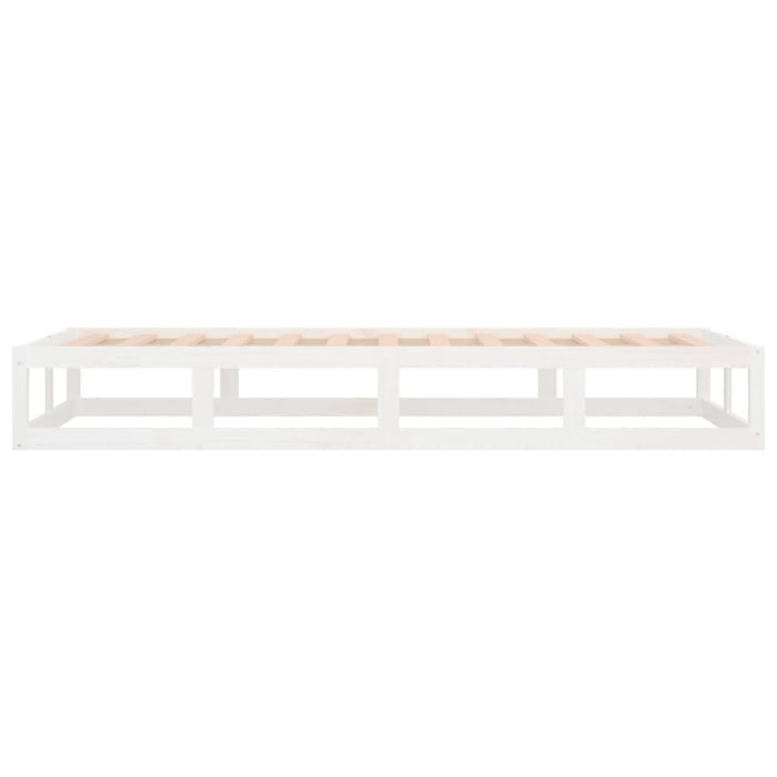 Bed Frame without Mattress White 100x200 cm Solid Wood