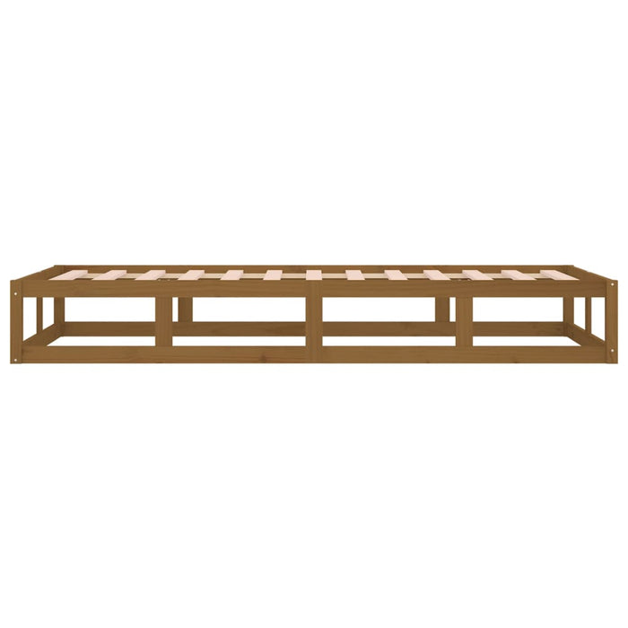 Bed Frame without Mattress Honey Brown 100x200 cm Solid Wood