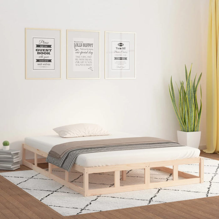 Bed Frame without Mattress 120x200 cm Solid Wood