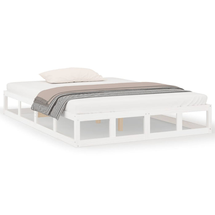 Bed Frame without Mattress White 120x200 cm Solid Wood