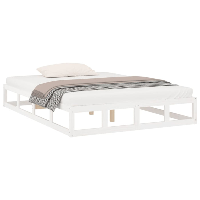 Bed Frame without Mattress White 120x200 cm Solid Wood