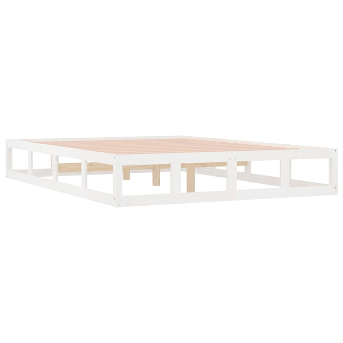 Bed Frame without Mattress White 120x200 cm Solid Wood