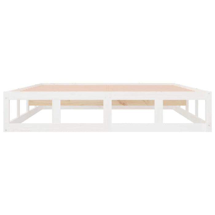 Bed Frame without Mattress White 120x200 cm Solid Wood