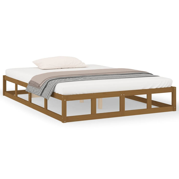 Bed Frame without Mattress Honey Brown 120x200 cm Solid Wood