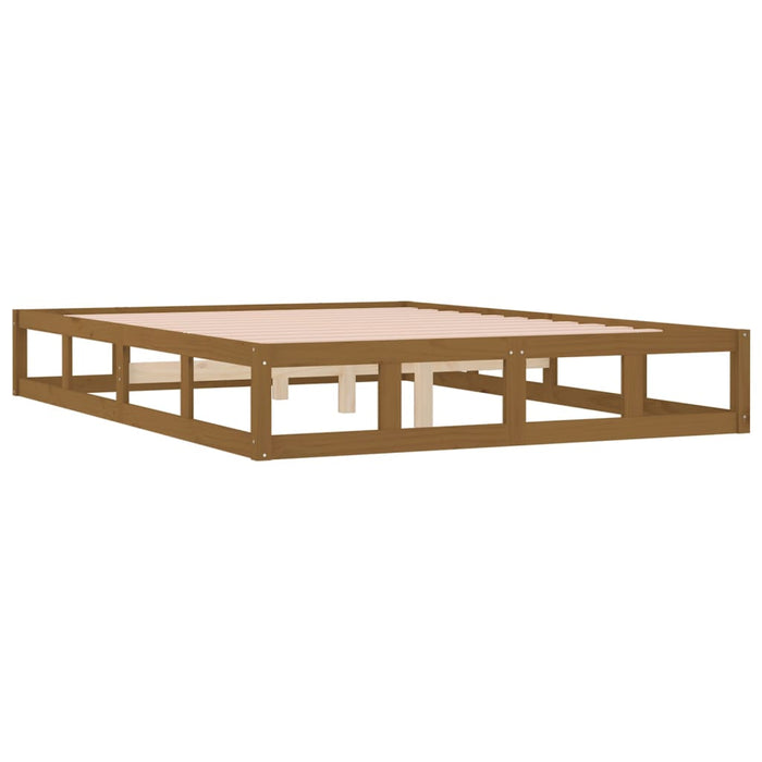 Bed Frame without Mattress Honey Brown 120x200 cm Solid Wood