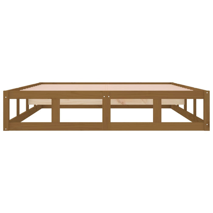 Bed Frame without Mattress Honey Brown 120x200 cm Solid Wood