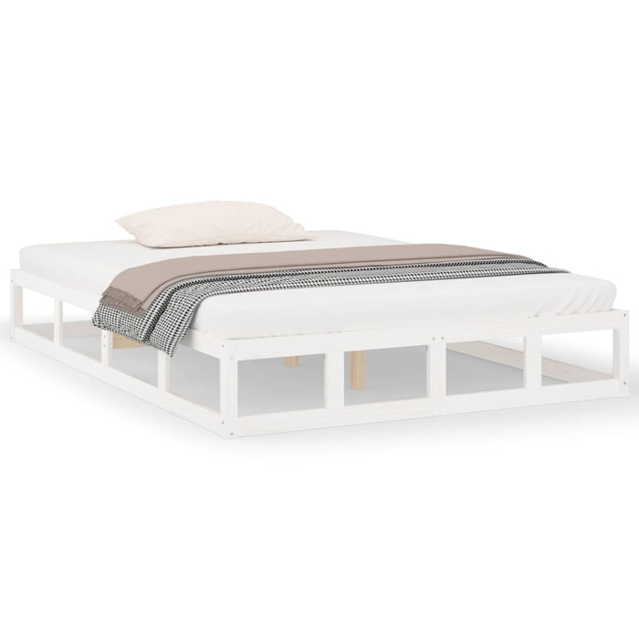 Bed Frame without Mattress White 160x200 cm Solid Wood