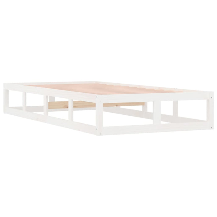 Bed Frame without Mattress White 90x190 cm Single Single Solid Wood