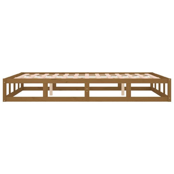 Bed Frame without Mattress Honey Brown 135x190 cm Double  Solid Wood