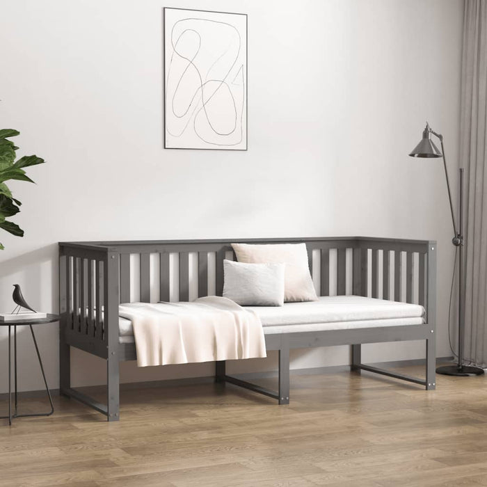 Day Bed without Mattress Grey 80x200 cm Solid Wood Pine