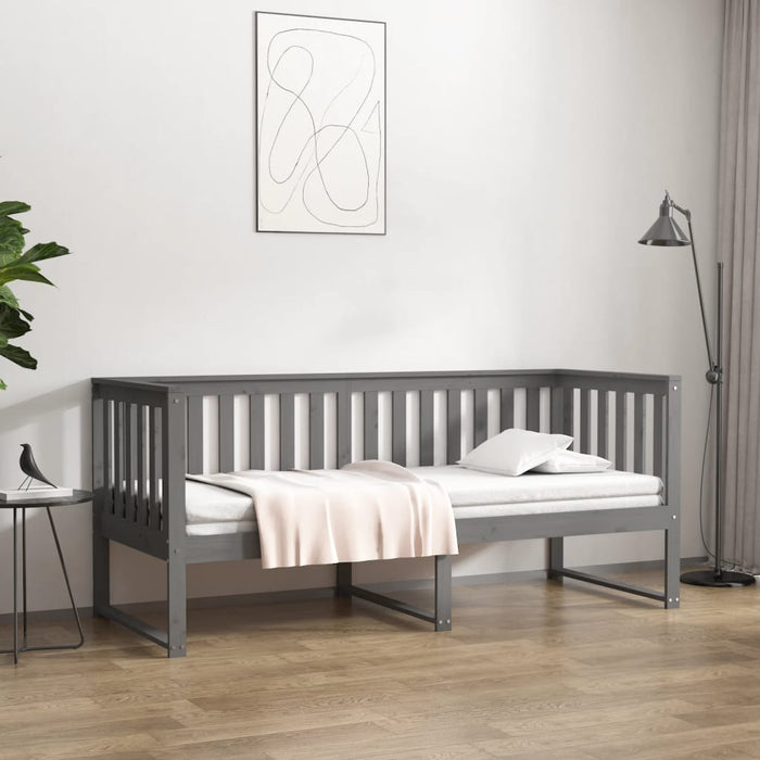 Day Bed without Mattress Grey 80x200 cm Solid Wood Pine