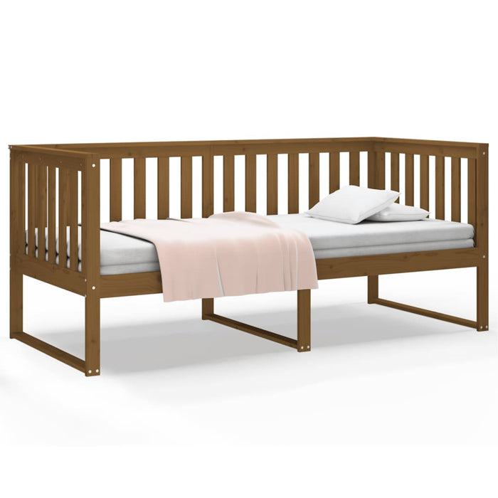 Day Bed without Mattress Honey Brown 90x190 cm Single Solid Wood Pine