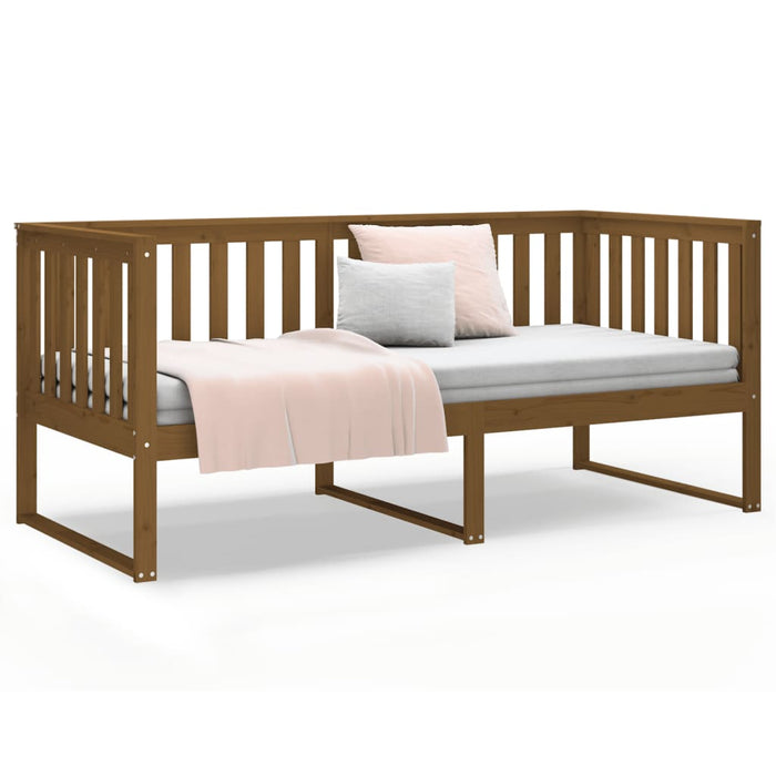 Day Bed without Mattress Honey Brown 90x190 cm Single Solid Wood Pine