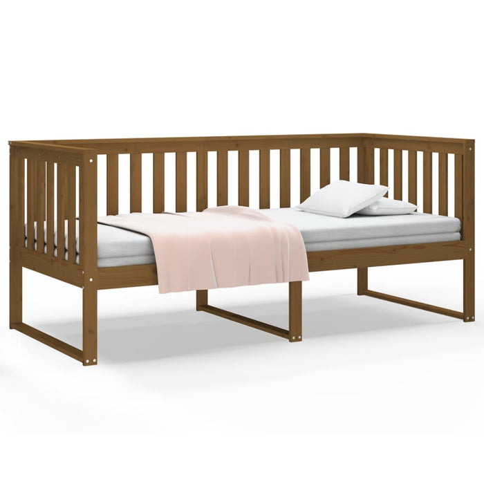 Day Bed without Mattress Honey Brown 100x200 cm Solid Wood Pine