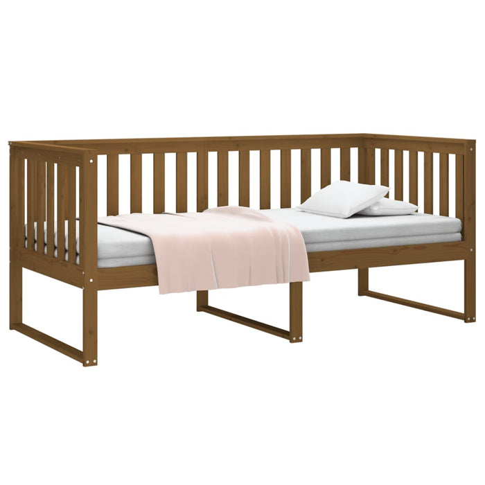 Day Bed without Mattress Honey Brown 100x200 cm Solid Wood Pine