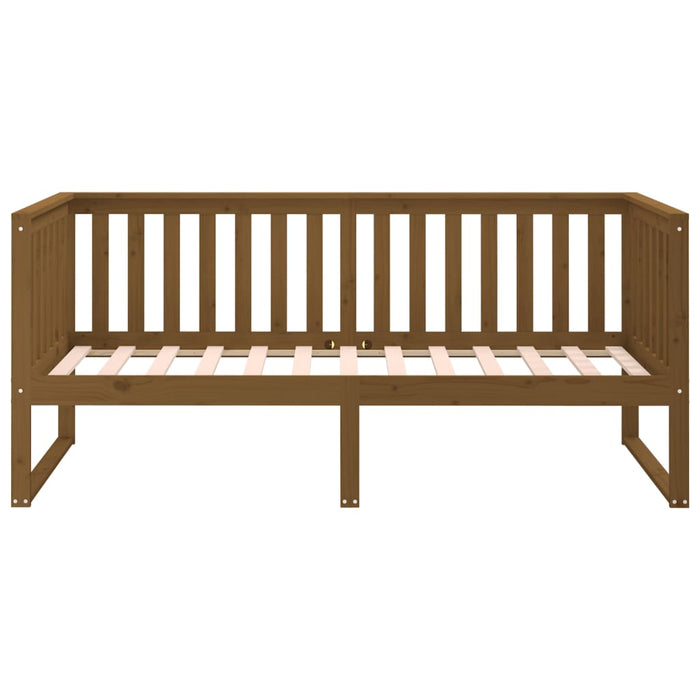 Day Bed without Mattress Honey Brown 100x200 cm Solid Wood Pine