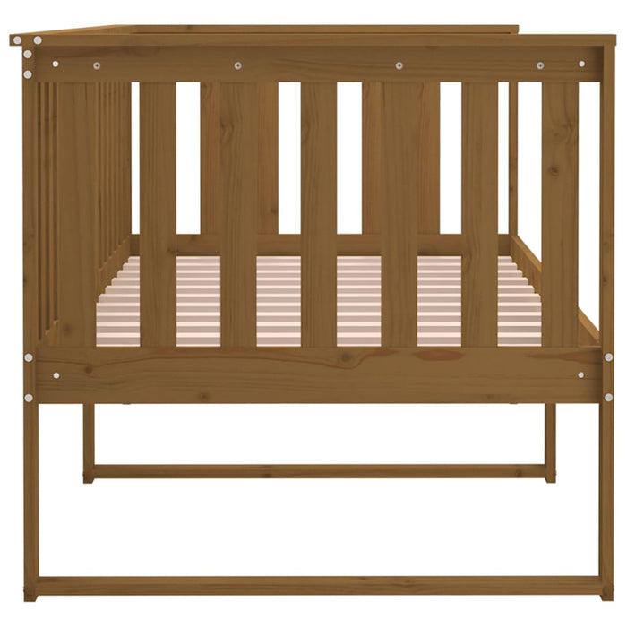 Day Bed without Mattress Honey Brown 100x200 cm Solid Wood Pine