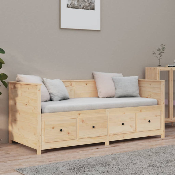 Day Bed without Mattress 100x200 cm Solid Wood Pine