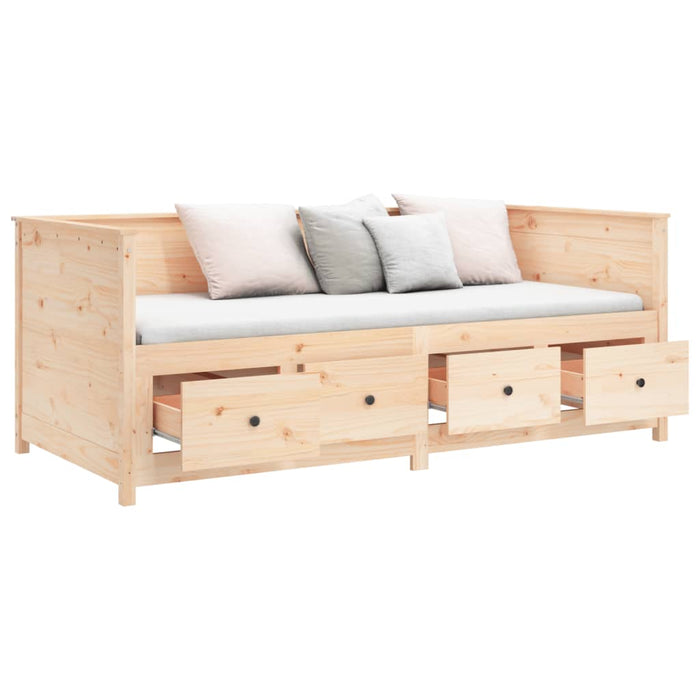 Day Bed without Mattress 100x200 cm Solid Wood Pine