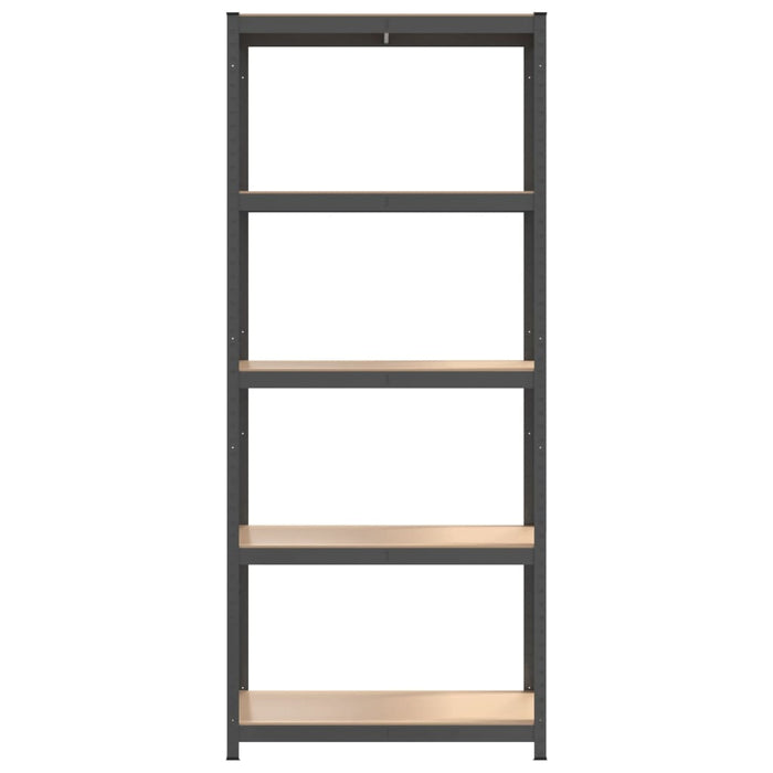 5-Layer Shelves 3 pcs Anthracite Steel&Engineered Wood