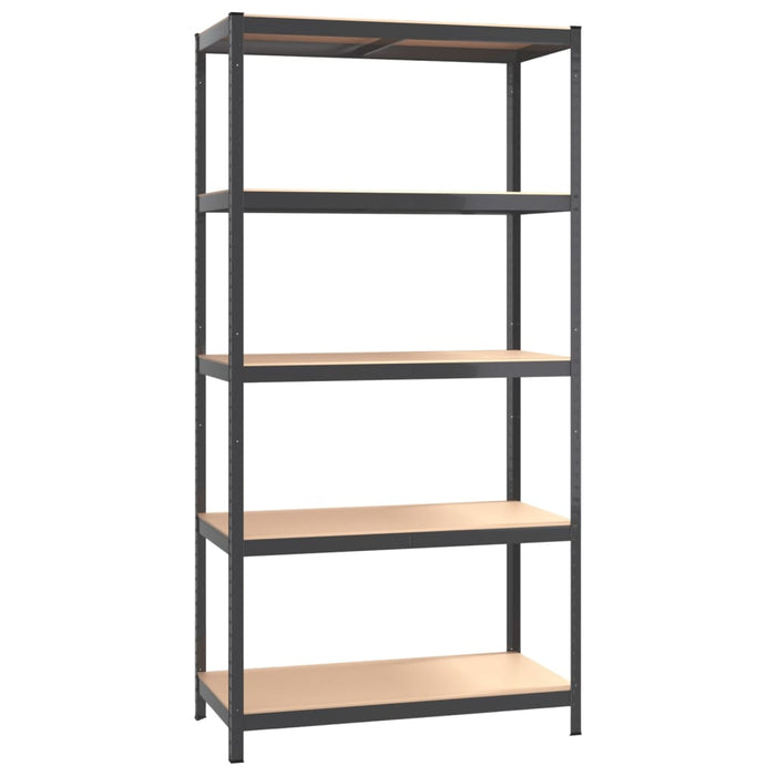 5-Layer Storage Shelf Anthracite Steel&Engineered Wood