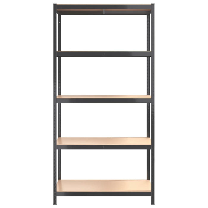 5-Layer Storage Shelf Anthracite Steel&Engineered Wood