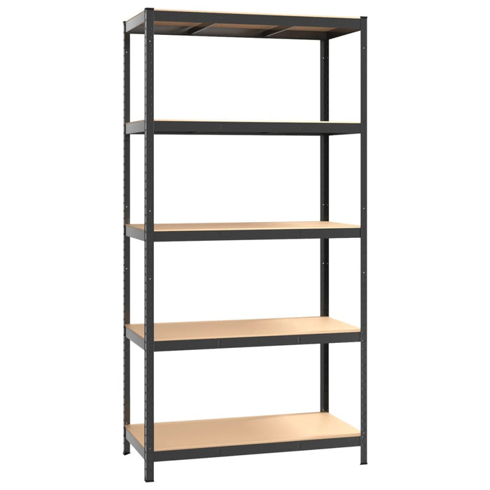 5-Layer Storage Shelf Anthracite Steel&Engineered Wood