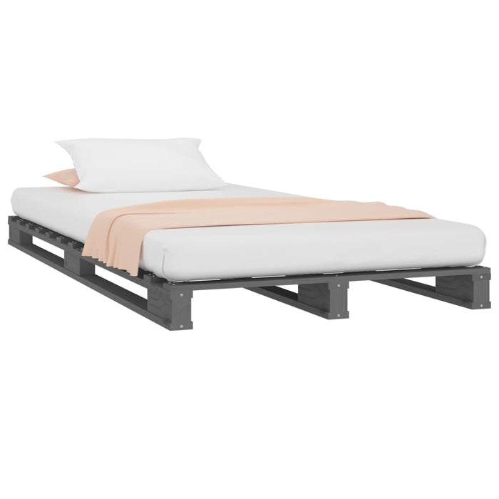 Pallet Bed without Mattress Grey 100x200 cm Solid Wood