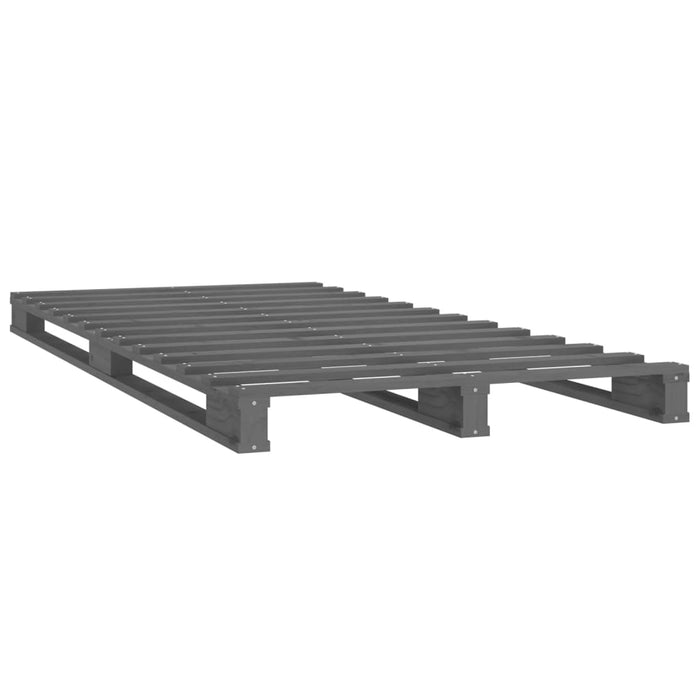 Pallet Bed without Mattress Grey 100x200 cm Solid Wood