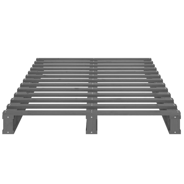 Pallet Bed without Mattress Grey 100x200 cm Solid Wood