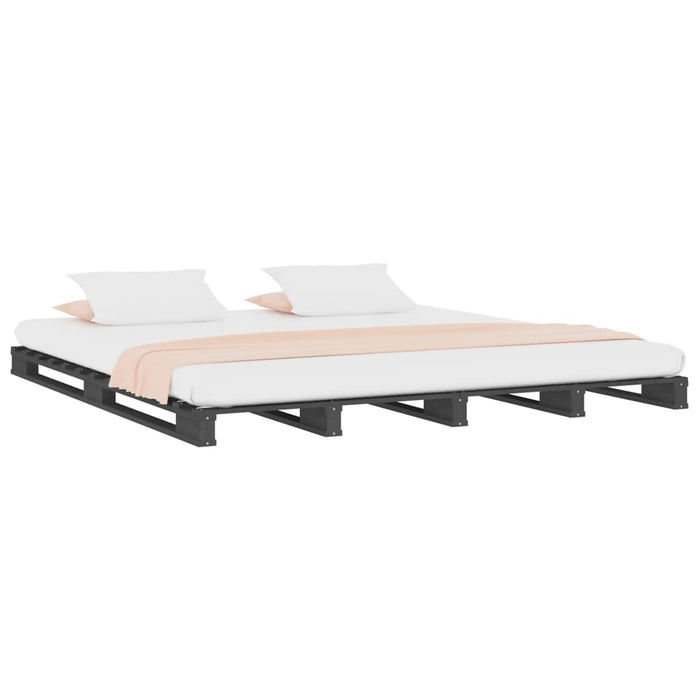 Pallet Bed without Mattress Grey 120x200 cm Solid Wood