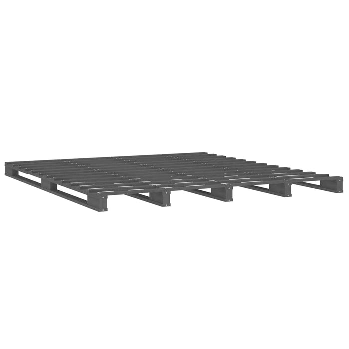 Pallet Bed without Mattress Grey 120x200 cm Solid Wood