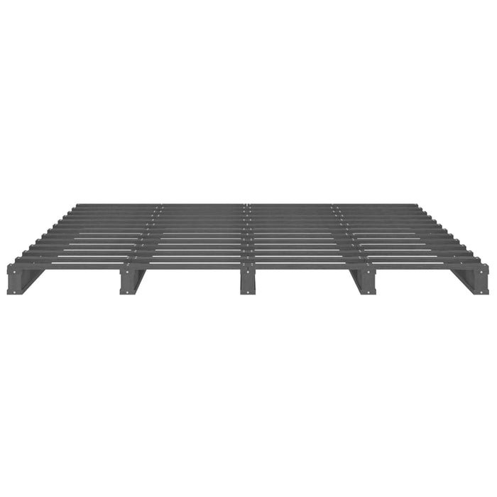 Pallet Bed without Mattress Grey 120x200 cm Solid Wood