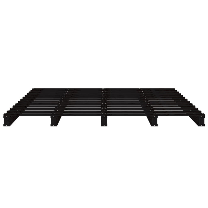 Pallet Bed without Mattress Black 120x200 cm Solid Wood