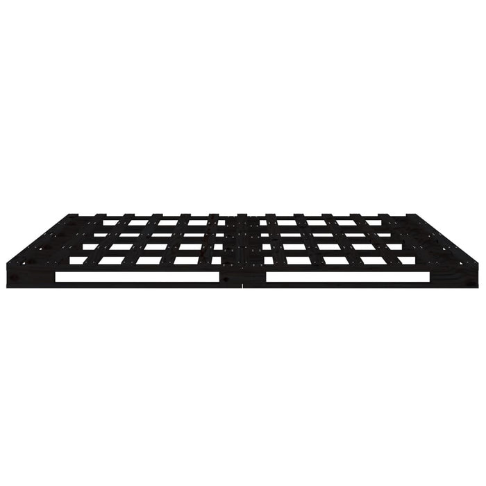 Pallet Bed without Mattress Black 120x200 cm Solid Wood