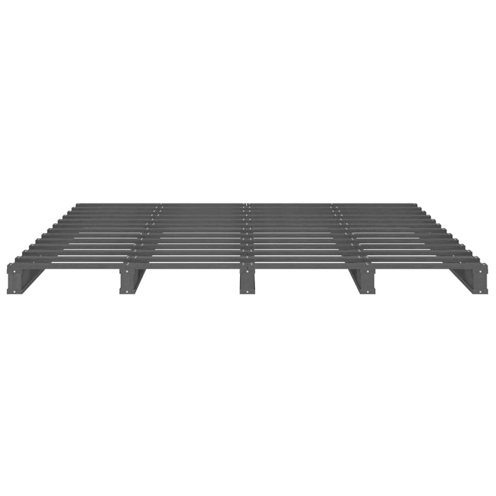 Pallet Bed without Mattress Grey 200x200 cm Solid Wood