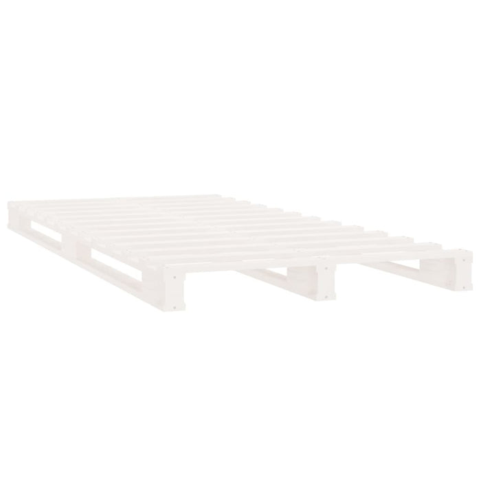 Pallet Bed without Mattress White Small Single Solid Wood