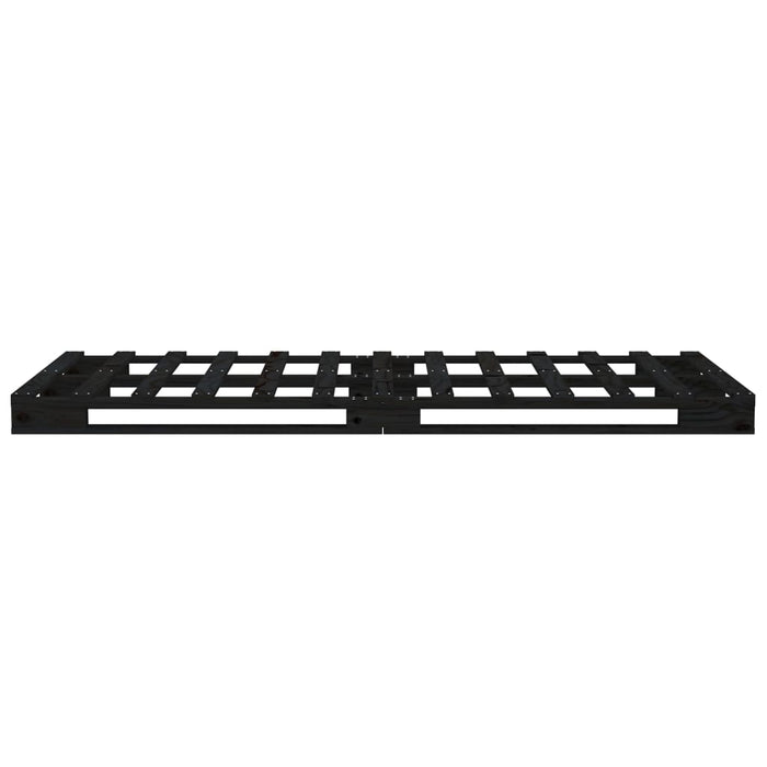 Pallet Bed without Mattress Black Small Single Solid Wood