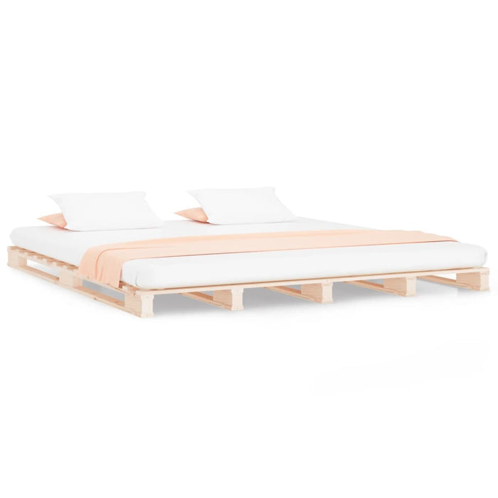 Pallet Bed without Mattress Small Double Solid Wood