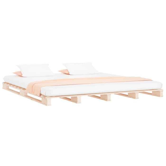 Pallet Bed without Mattress Small Double Solid Wood