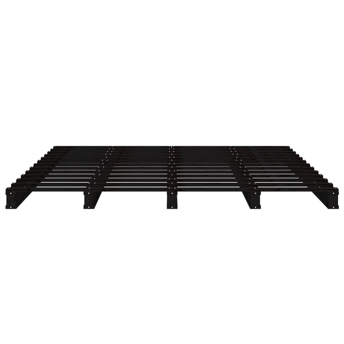 Pallet Bed without Mattress Black Small Double Solid Wood