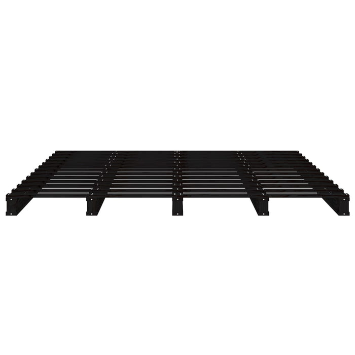 Pallet Bed without Mattress Black 140x190 cm Solid Wood